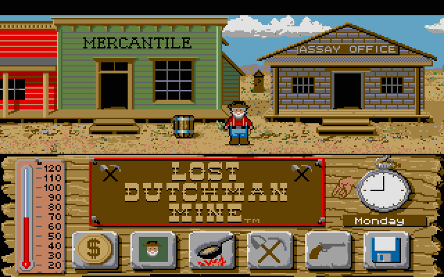 Lost Dutchman Mine Atari ST Screenshot: Game start.