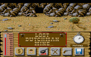 Lost Dutchman Mine for Atari ST - An entrance to a mine, but it's too dark to see right now!
