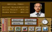 Lost Dutchman Mine for Atari ST - If you're injured you'll need to visit the doctor.