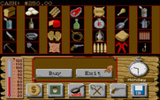 Lost Dutchman Mine for Atari ST - Visit a shop to buy items.