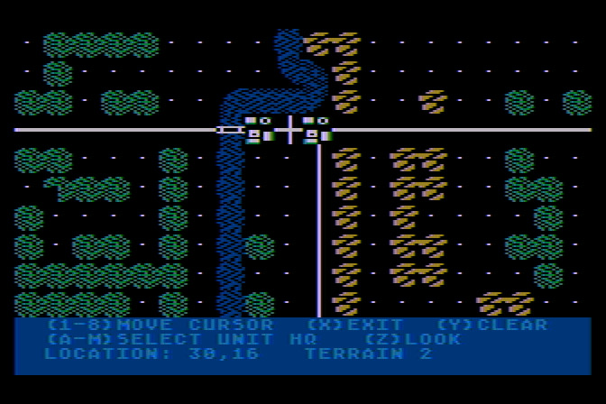 Kampfgruppe Atari 8-bit Screenshot: Setting up the board...