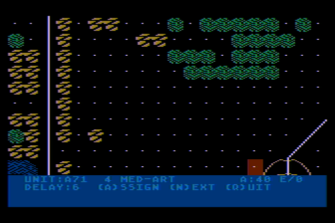 Kampfgruppe Atari 8-bit Screenshot: Giving more orders.