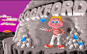 Rockford: The Arcade Game for Amiga - Title screen.