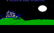 Maniac Mansion for IBM PC/Compatibles - Here's the mansion...and some game credits.