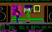 Maniac Mansion for IBM PC/Compatibles - The green tentacle is trying to start a band...