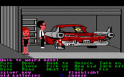 Maniac Mansion for IBM PC/Compatibles - That's a really weird looking car!