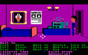 Maniac Mansion for IBM PC/Compatibles - Exploring one of the bedrooms...looks like this one is Dr. Fred's...