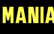 Maniac Mansion for IBM PC/Compatibles - Title screen; the game title scrolls across horizontally.
