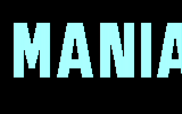 Maniac Mansion IBM PC/Compatibles Screenshot: The game title scrolls by horizontally.