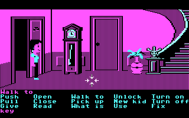 Maniac Mansion IBM PC/Compatibles Screenshot: The mansion entrance.