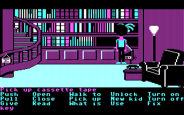 Maniac Mansion IBM PC/Compatibles Screenshot: Items can be hidden anywhere...