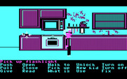 Maniac Mansion for IBM PC/Compatibles - Part of the kitchen.