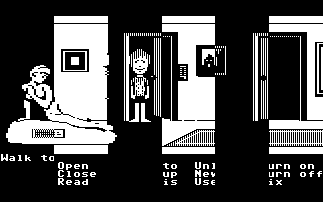 Maniac Mansion IBM PC/Compatibles Screenshot: The second floor hallway...