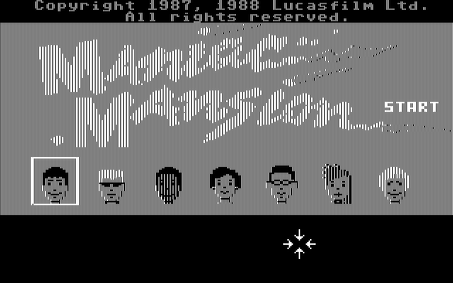 Maniac Mansion IBM PC/Compatibles Screenshot: Select two additional characters you wish to play the game with.