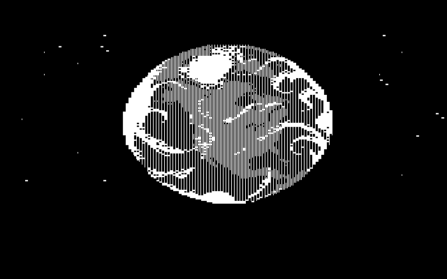 Maniac Mansion IBM PC/Compatibles Screenshot: Calling the meteor police...