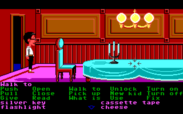 Maniac Mansion IBM PC/Compatibles Screenshot: This dining room is very long!