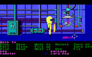 Maniac Mansion for IBM PC/Compatibles - A radiation suit protects you from the meteor's attacks.