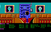 Maniac Mansion for IBM PC/Compatibles - The security door, which also acts as a form of copy protection.