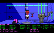 Maniac Mansion for IBM PC/Compatibles - The bottom of the pool after it's been drained.