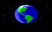 Maniac Mansion for IBM PC/Compatibles - View of Earth from space...