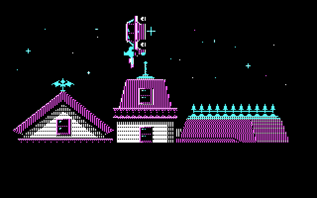 Maniac Mansion IBM PC/Compatibles Screenshot: Launched the car into space!