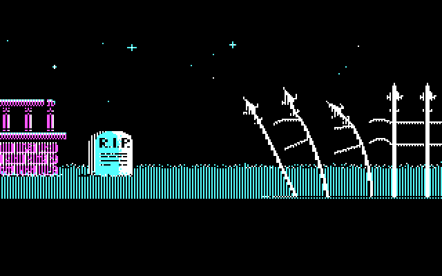 Maniac Mansion IBM PC/Compatibles Screenshot: In rare cases one of your characters can be killed...