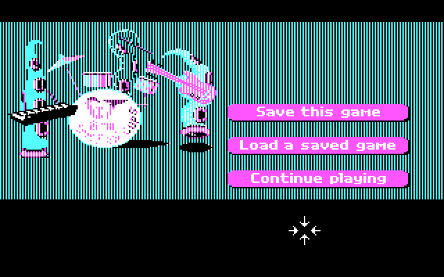 Maniac Mansion IBM PC/Compatibles Screenshot: The save/load game screen.
