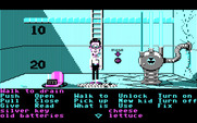 Maniac Mansion for IBM PC/Compatibles - The bottom of the pool after it's been drained...