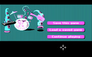 Maniac Mansion for IBM PC/Compatibles - The save/load game screen.