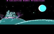 Maniac Mansion for IBM PC/Compatibles - The mansion...and a few game credits are shown here as well.