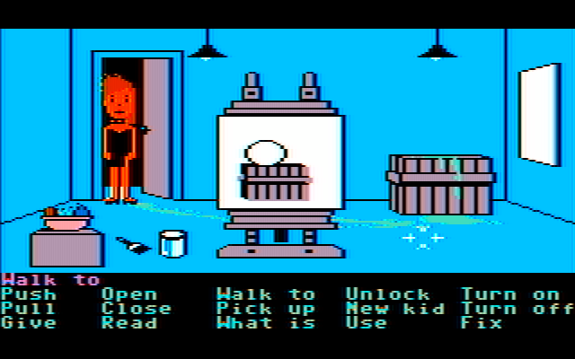 Maniac Mansion IBM PC/Compatibles Screenshot: A painting...of a meteor?