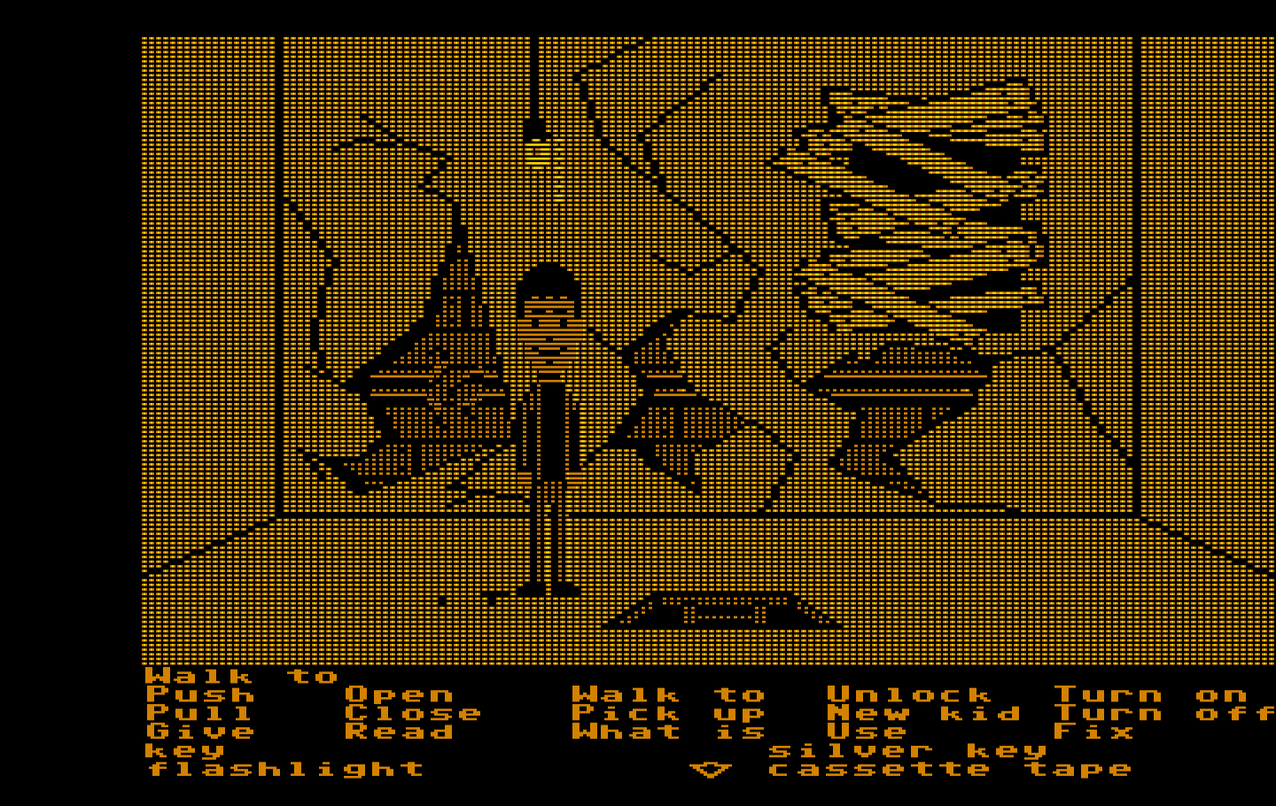 Maniac Mansion IBM PC/Compatibles Screenshot: This room is rather plain...