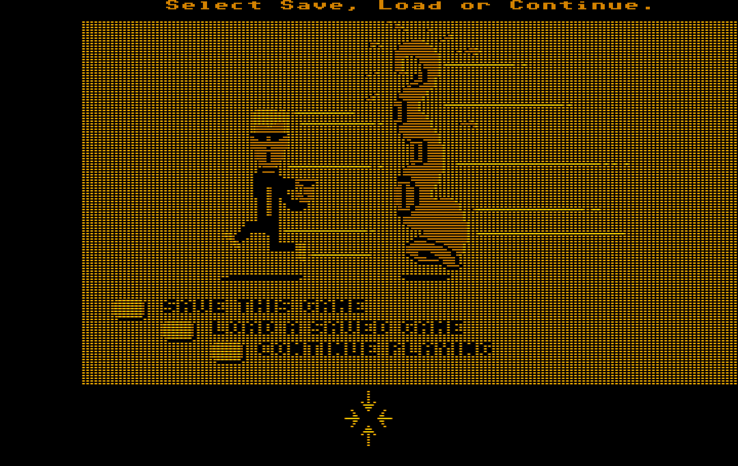 Maniac Mansion IBM PC/Compatibles Screenshot: The load/save screen.