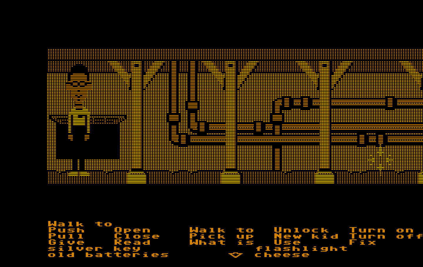 Maniac Mansion IBM PC/Compatibles Screenshot: Meanwhile, Bernard explores beneath the house...
