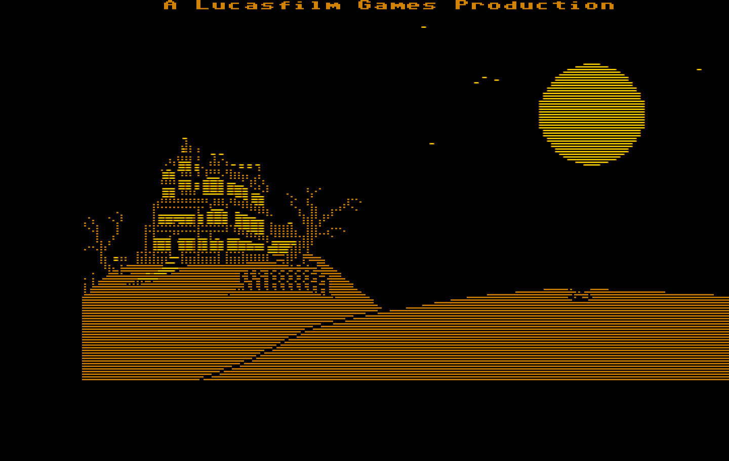 Maniac Mansion IBM PC/Compatibles Screenshot: Game introduction and credits.