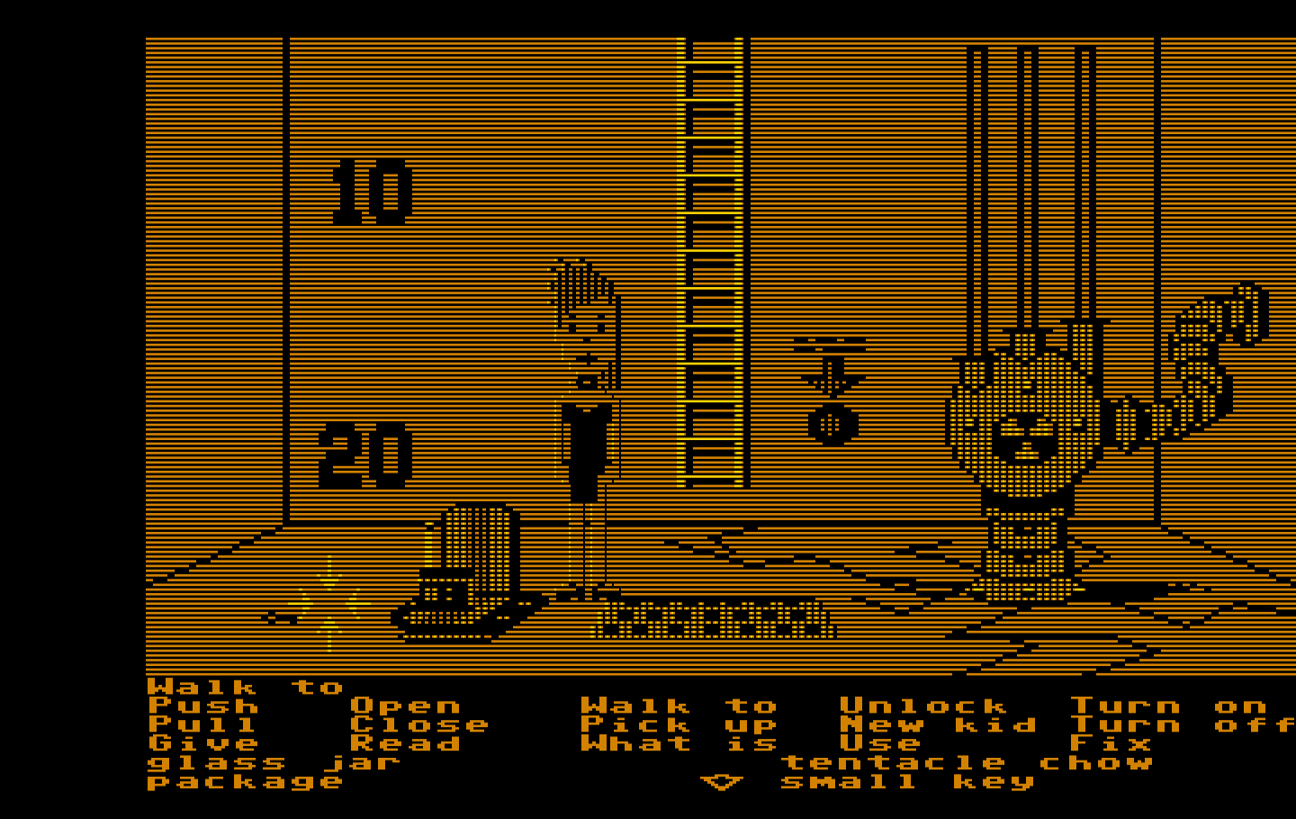 Maniac Mansion IBM PC/Compatibles Screenshot: The bottom of the pool.