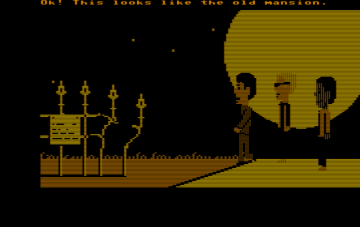 Maniac Mansion IBM PC/Compatibles Screenshot: Game start.