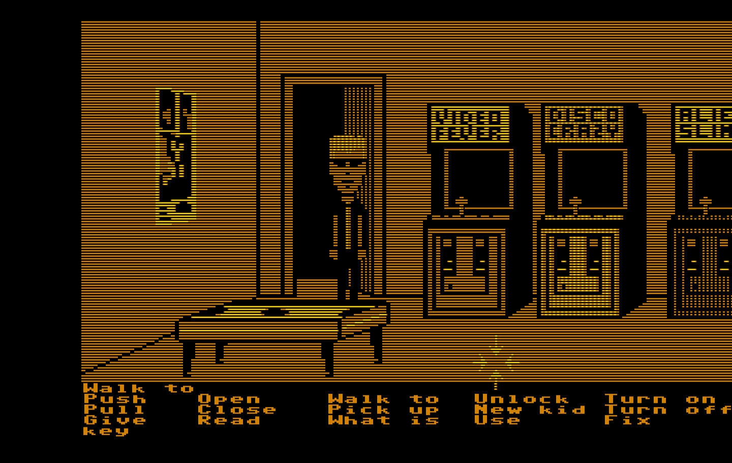 Maniac Mansion IBM PC/Compatibles Screenshot: An arcade! If only I had a quarter...