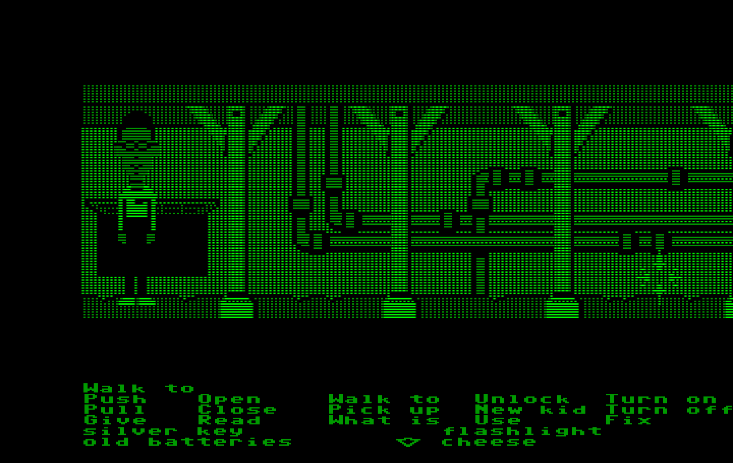 Maniac Mansion IBM PC/Compatibles Screenshot: Meanwhile, Bernard explores beneath the house...