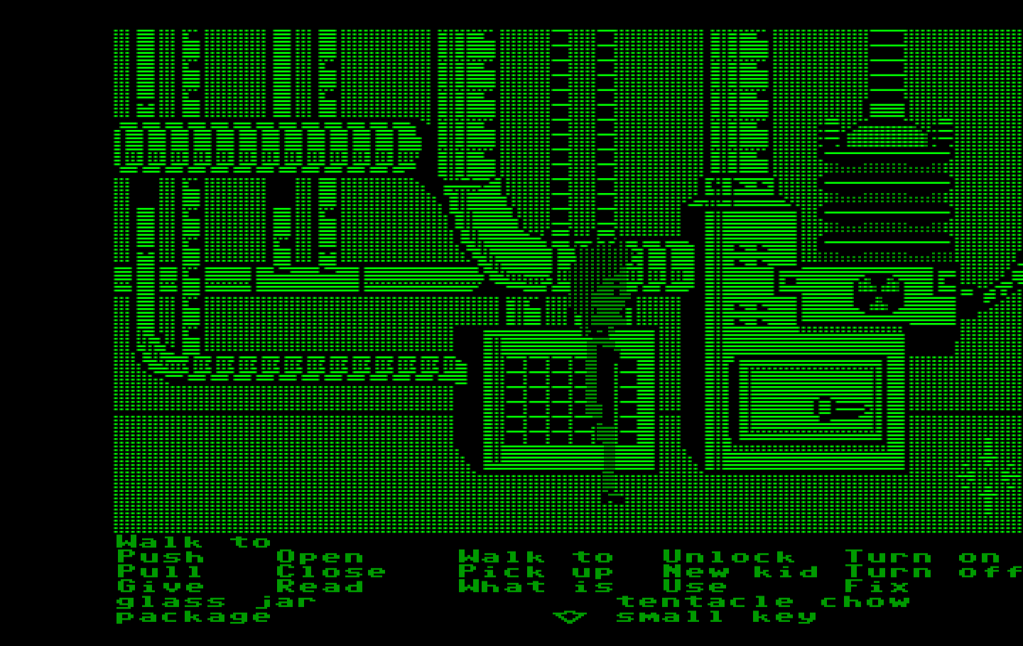 Maniac Mansion IBM PC/Compatibles Screenshot: Why is there a nuclear reactor in the basement?