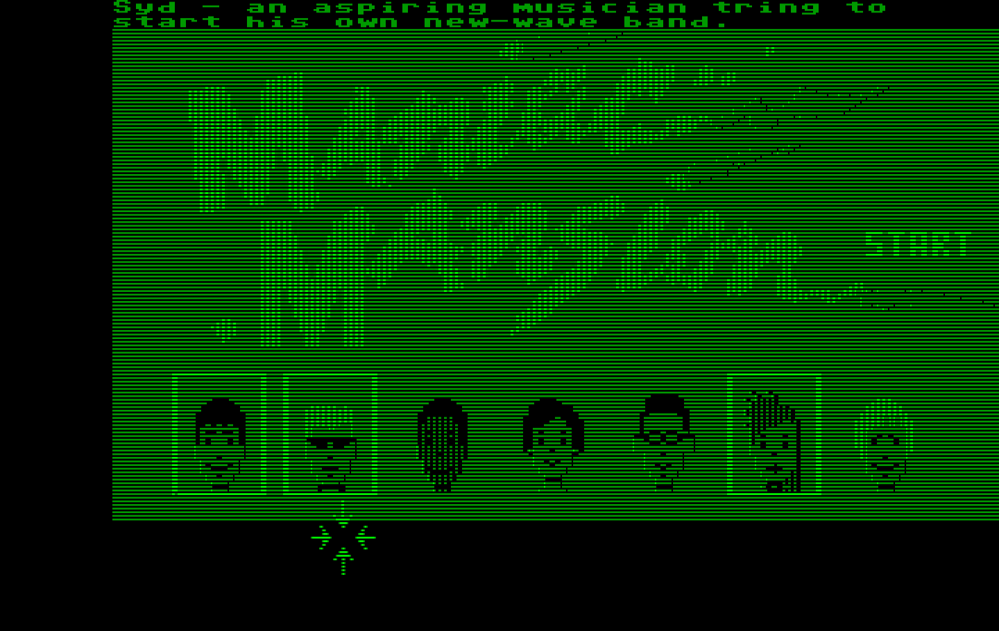 Maniac Mansion IBM PC/Compatibles Screenshot: Title screen; select two additional characters to start the game.