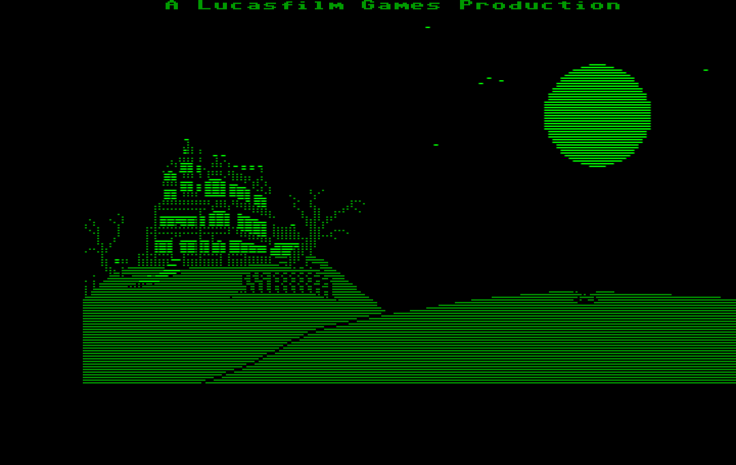 Maniac Mansion IBM PC/Compatibles Screenshot: Game introduction and credits.