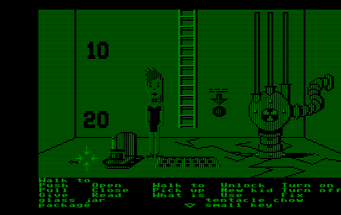 Maniac Mansion IBM PC/Compatibles Screenshot: The bottom of the pool.