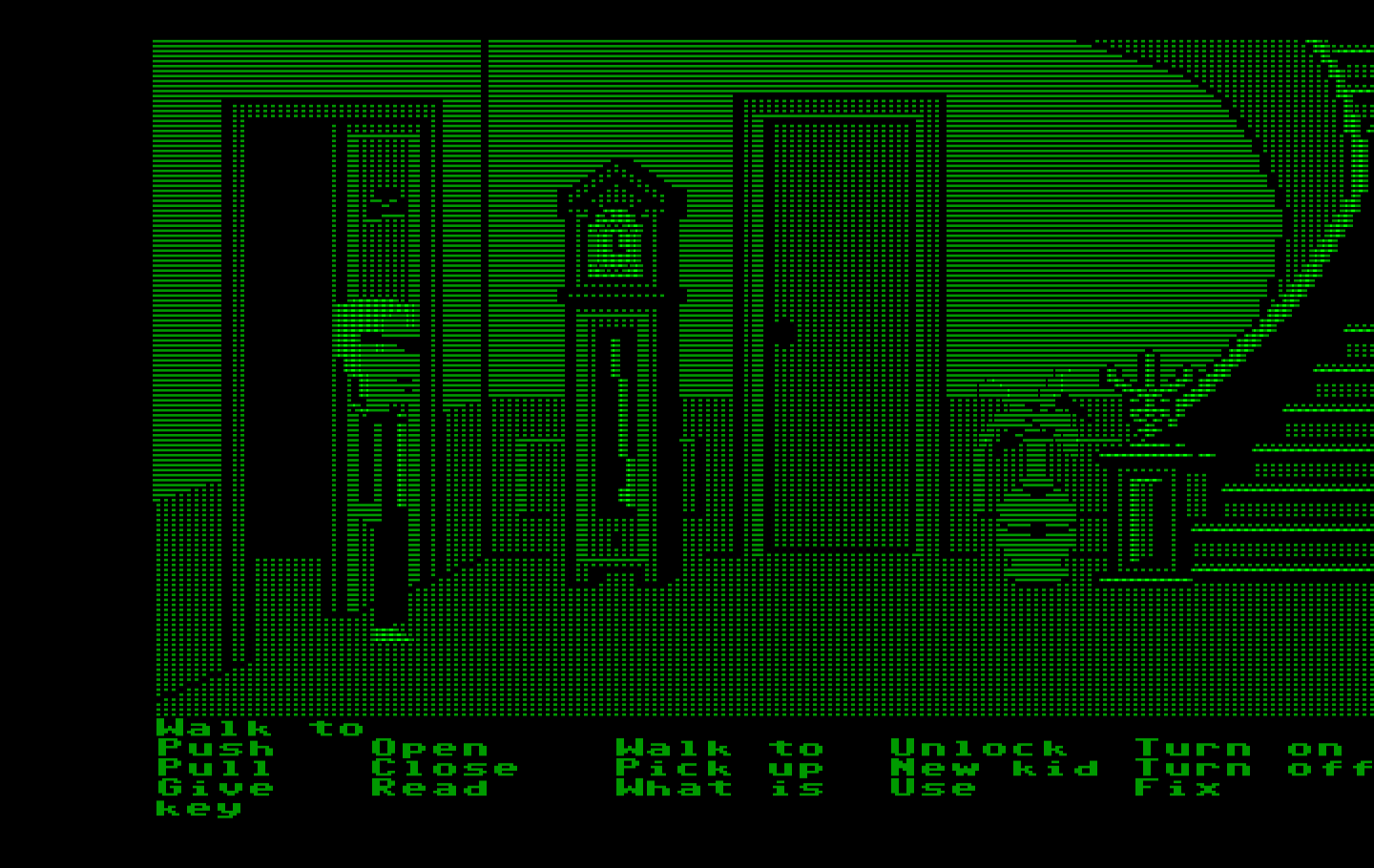 Maniac Mansion IBM PC/Compatibles Screenshot: The entrance to the mansion...