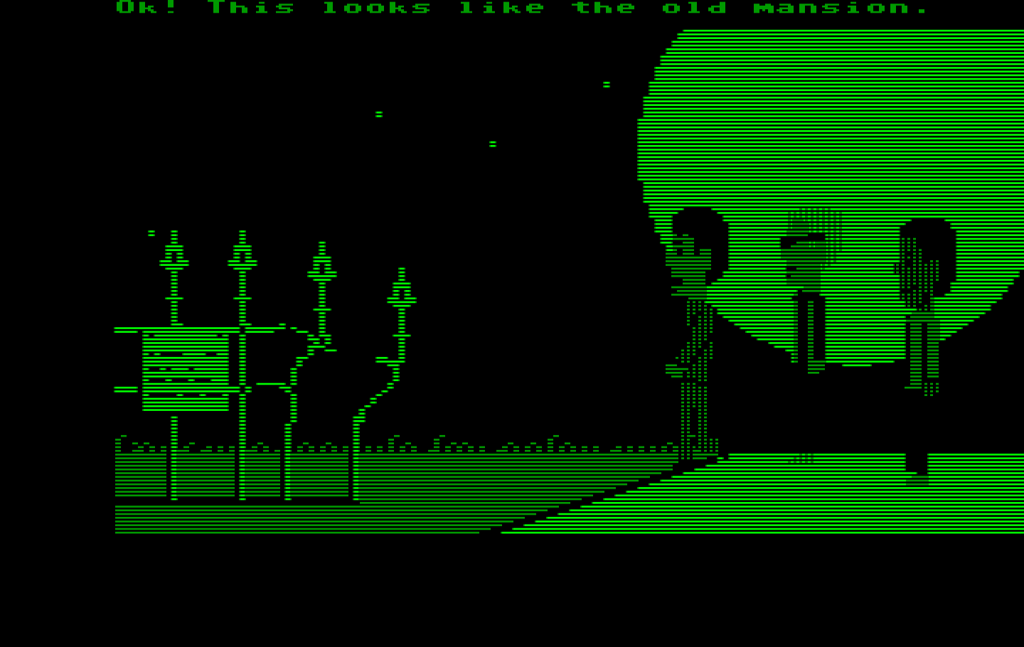 Maniac Mansion IBM PC/Compatibles Screenshot: Game start.