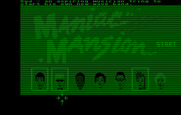 Maniac Mansion for IBM PC/Compatibles - Title screen; select two additional characters to start the game.