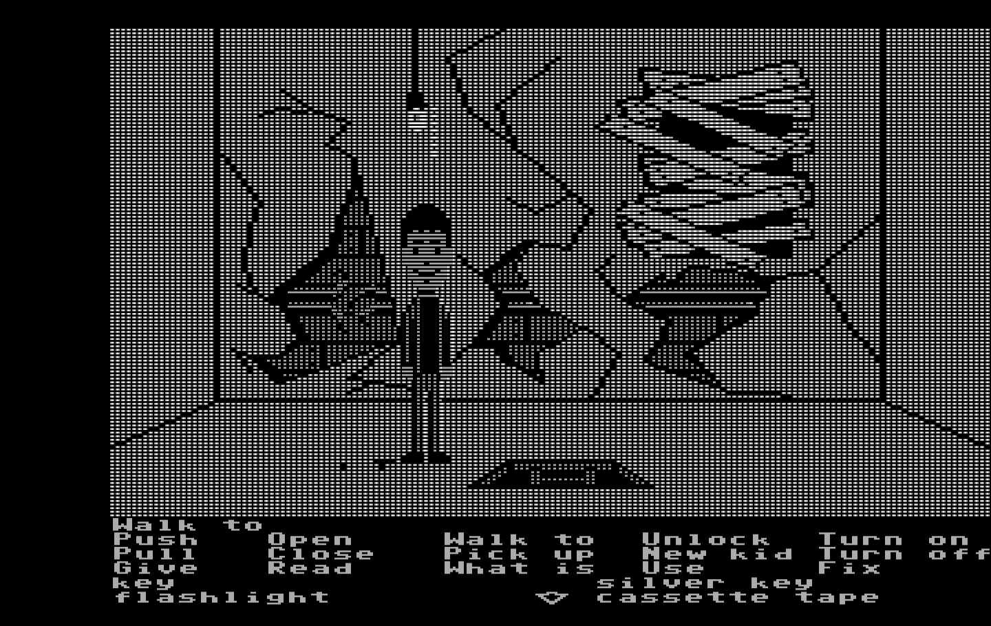Maniac Mansion IBM PC/Compatibles Screenshot: This room is rather plain...