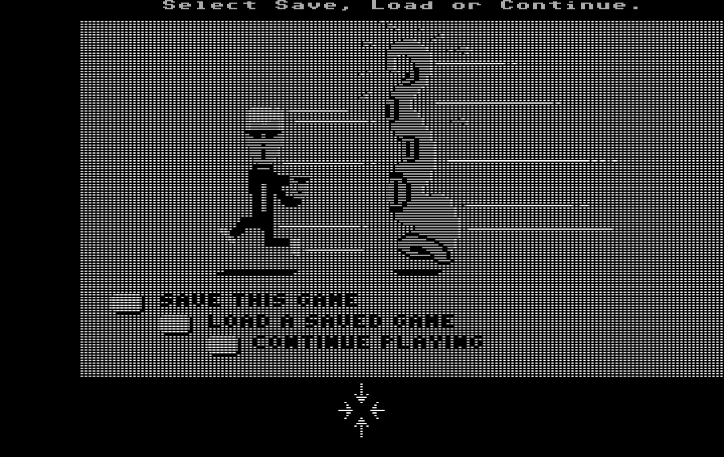 Maniac Mansion IBM PC/Compatibles Screenshot: The load/save screen.