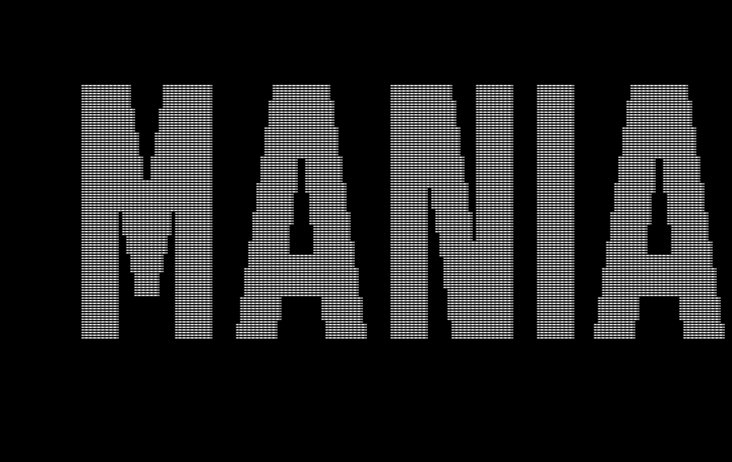 Maniac Mansion IBM PC/Compatibles Screenshot: The game title scrolls past...