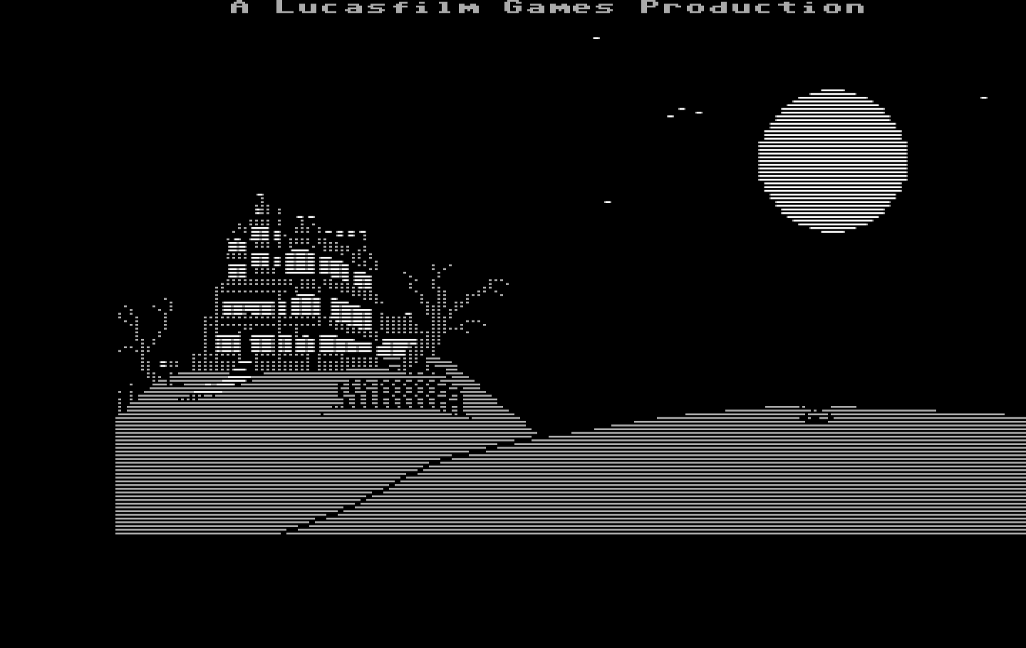 Maniac Mansion IBM PC/Compatibles Screenshot: Game introduction and credits.